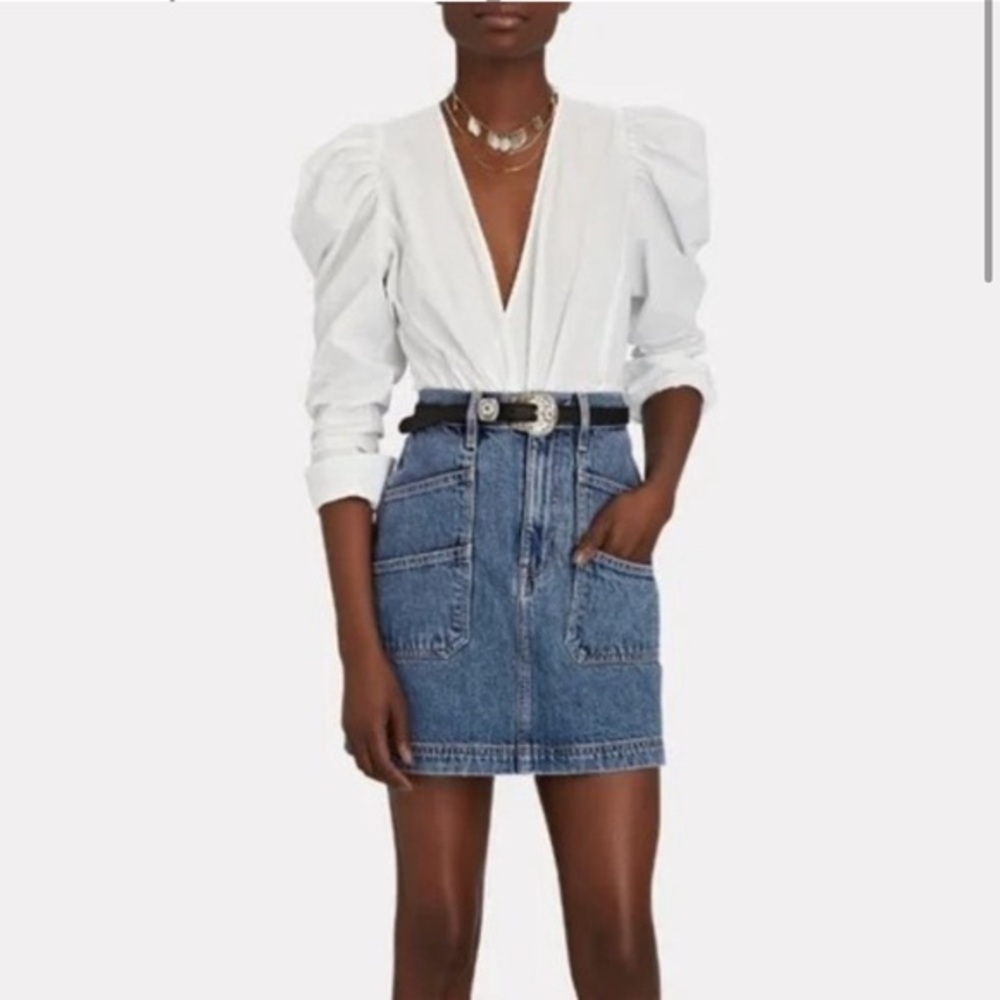 JASON WU Long Puff Sleeve Wrap Blouse‎ Size Small